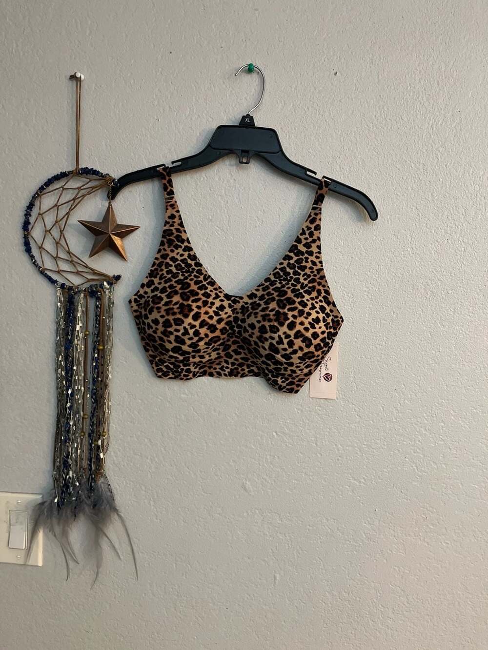 Secret Treasures Bonded Lounge Bra Leopard Print Size M